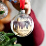 Sleigh Silhouette First Christmas Foiled Bauble, thumbnail 3 of 6