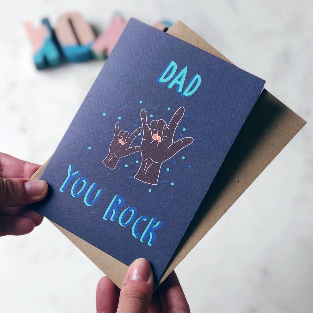 Father's Day Card 'Dad You Rock', 1 of 3