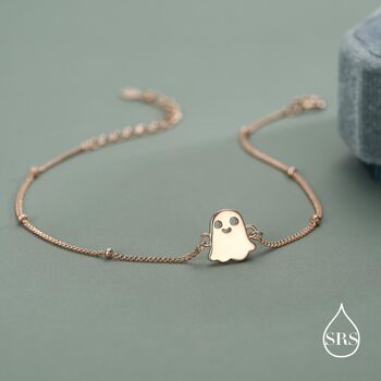 Sterling Silver Ghost Charm Bracelet, 3 of 12