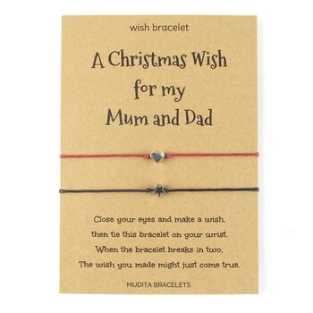 Christmas Wish For Mum And Dad Charm Bracelet Set, 2 of 6