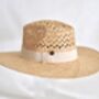 Lawn Neutral Straw Fedora Hat, thumbnail 3 of 3