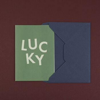'Lucky' Good Luck And Congratulations Card, 4 of 4