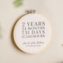 Two Years Together Cotton 2nd Anniversary Hoop, thumbnail 1 of 2