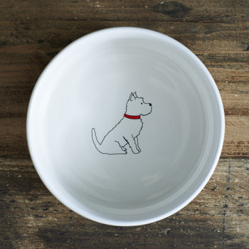 Westie / West Highland Terrier Dog Bowl, 3 of 4