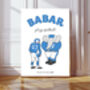 Babar The Elephant Football Art Print, thumbnail 1 of 4