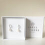 Sterling Silver Freshwater Pearl Huggie Earrings, thumbnail 4 of 5