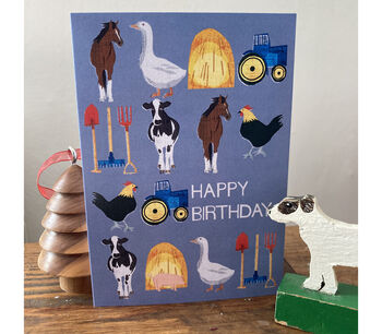 Farm Yard Birthday Card With Activities For Children, 3 of 4