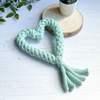 Lilac Heart Rope Dog Toy, 6 of 7