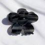 Shiny Flower Claw Hair Clip In Black Marble Gloss, thumbnail 1 of 3