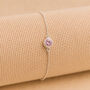 Adjustable Personalised Sterling Silver June Birthstone Bracelet, thumbnail 1 of 11