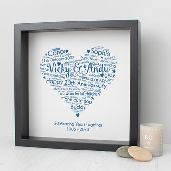 Personalised 20th Anniversary Gift For Wife Or Husband, 6 of 10