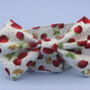 White Strawberry Dog Bow Tie, thumbnail 6 of 10