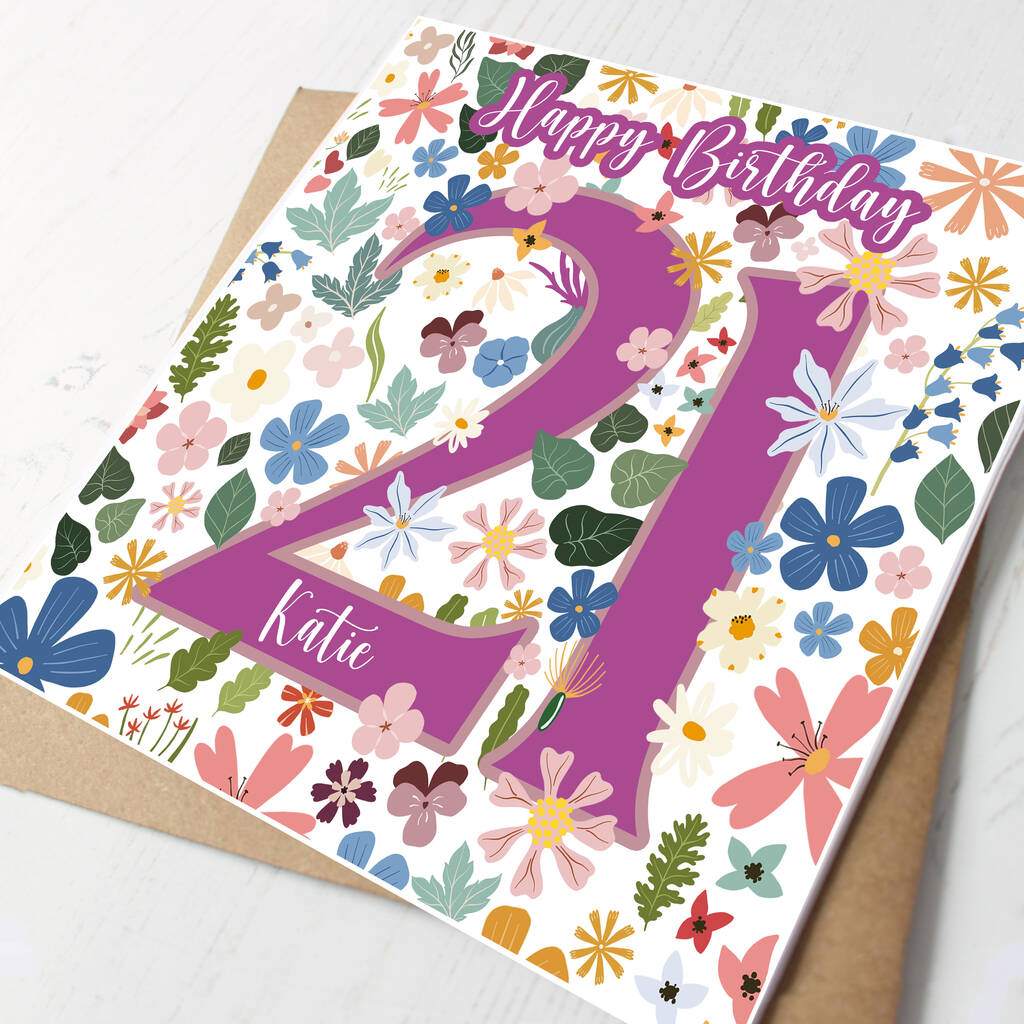 Personalised 21st Birthday Card For Her By Hope and Love ...