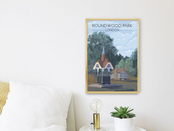 Roundwood Park London Travel Poster Art Print, 3 of 8