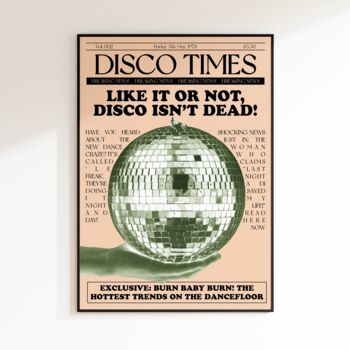 Disco Newspaper Poster, 3 of 9