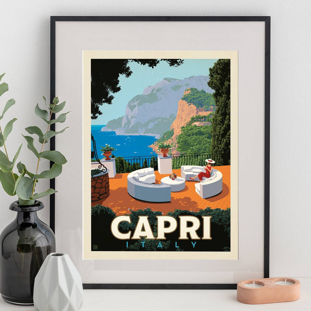 Capri, Italy Travel Print By I Heart Travel Art. | notonthehighstreet.com