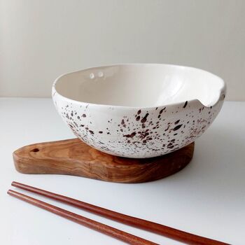 Large Handmade Ramen Bowl With Chopsticks, 4 of 12