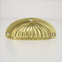 Brass Scalloped Cup Handle, thumbnail 1 of 6
