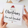 Personalised First Christmas As Nan And Grandad Card, thumbnail 1 of 3