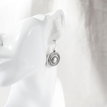 Silver Plated Round Earrings, 6 of 7