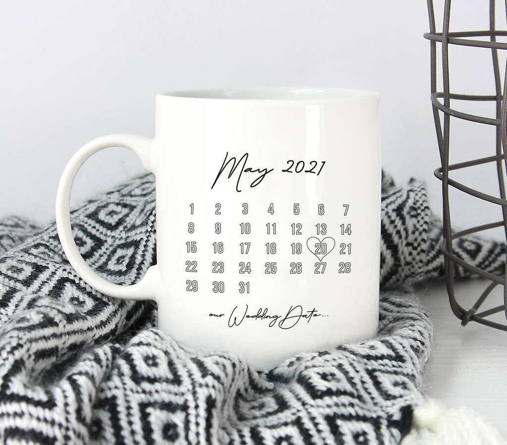 Personalised Calendar Date Mug By HoorayBelle