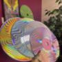 Swirl Trippy Upcycled 12' Laser Disc Decor, thumbnail 3 of 8
