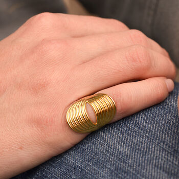 Flow Vermeil Statement Pinky Ring, 3 of 8