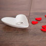 White Porcelain Love Heart Jewellery Tray, thumbnail 2 of 4