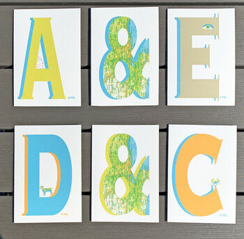 Contemporary A To Z Greeting Card, 3 of 4