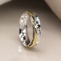 Personalised Classic Sterling Silver Brass Spinner Ring, thumbnail 1 of 9