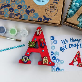 Personalised Paint Your Own Superhero Wooden Letter, 4 of 5
