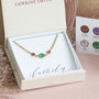 Mother And Two Children Birthstone Bracelet, thumbnail 2 of 9