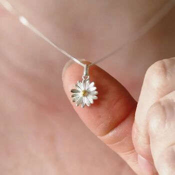 Tiny Daisy Necklace In Sterling Silver, 12 of 12