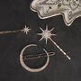 Juno Moon And Star Wedding Hair Clip Set, thumbnail 2 of 6