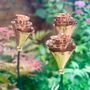 Set Of Three Copper Rosette Flower Stakes Ltzaf151, thumbnail 6 of 9