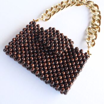 Beaded Purse With Chain Link Strap, 9 of 12