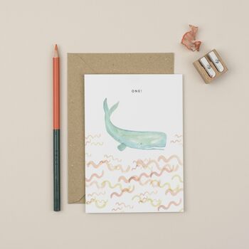 Whale First Birthday Card, 2 of 2