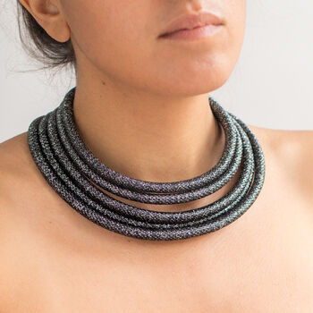 The Egyptian Gold, Silver Or Black Statement Necklace, 2 of 10