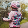 Personalised Hand Painted Faux Leather Jacket Pink, thumbnail 2 of 12