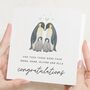 Penguin Family Of Four New Baby Card, thumbnail 1 of 7