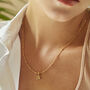 Initial Star Necklace In Silver Or Gold Vermeil, thumbnail 2 of 5