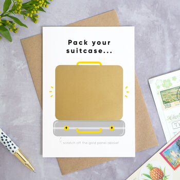 Personalised Suitcase Travel Scratch Card, 2 of 9