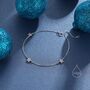 Sterling Silver Cz Star Motif Bracelet, thumbnail 2 of 12