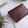 Italian Leather Button Wallet Brown, thumbnail 2 of 8