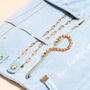 Blue Floral Embroidered Velvet Jewellery Roll, thumbnail 6 of 6