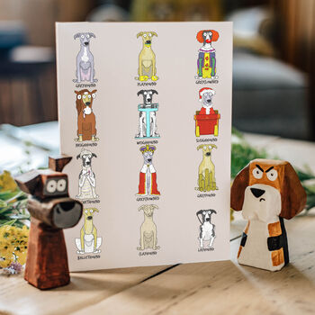 Greyhound Dog Birthday Card, 2 of 3