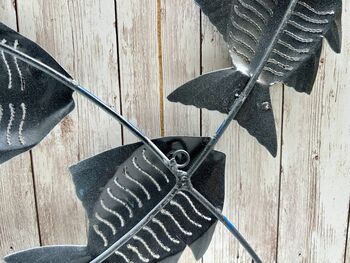 Tropical Fish Metal Wall Sculpture 70cm Coastal Décor, 6 of 12