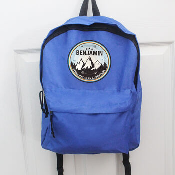 Personalised Adventure Blue Backpack, 4 of 5