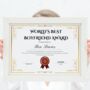 Boyfriend Gifts Best Boyfriend Award Certificate, thumbnail 2 of 5
