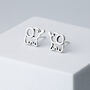 Sterling Silver Elephant Stud Earrings, thumbnail 1 of 5